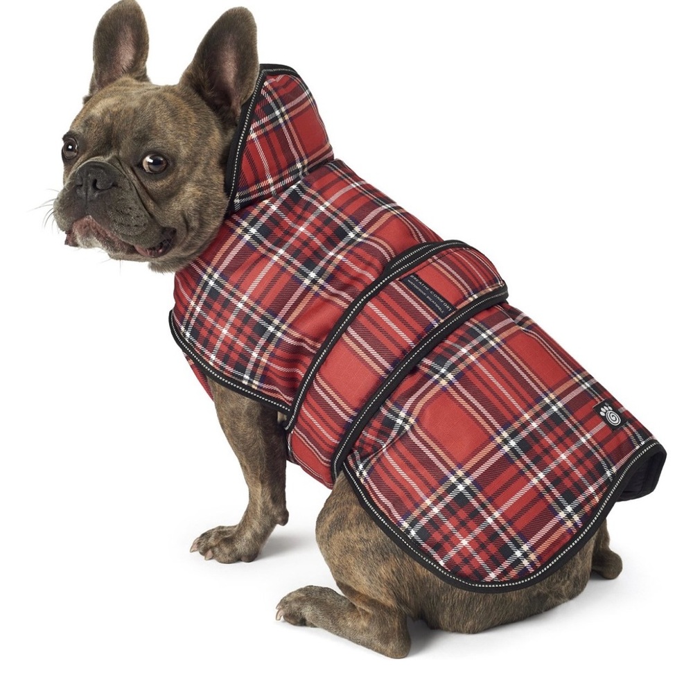 PetRageous Designs Kodiak Insulated Dog Coat, Red Plaid, Large